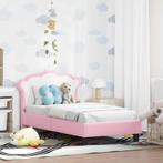 vidaXL Peuterbedframe met hoofdboard Roze 70 x 140 cm PU, Huis en Inrichting, Verzenden, Nieuw