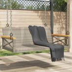 vidaXL Schommelbank 109x62x40 cm poly rattan grijs, Verzenden, Nieuw