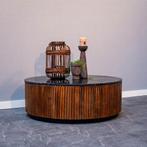 Salontafel Mangohout Rond Levi 105 cm, Nieuw, Rond, Industriële meubels, Overige houtsoorten