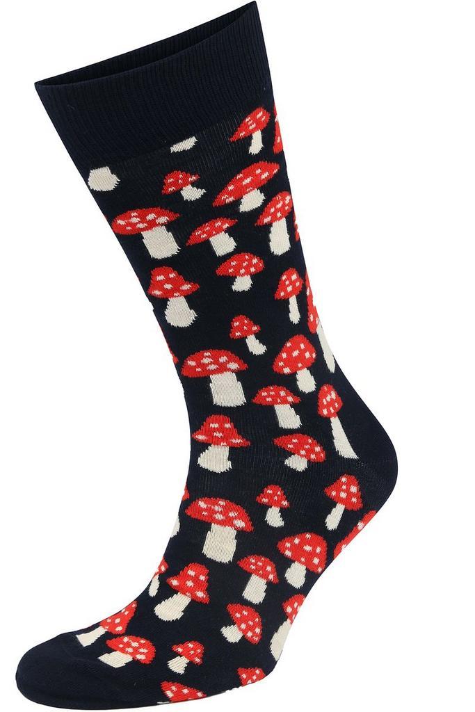 Happy Socks Sokken Mushroom Rood maat 41-46 Heren, Kleding | Heren, Sokken en Kousen, Zwart, Nieuw, Verzenden