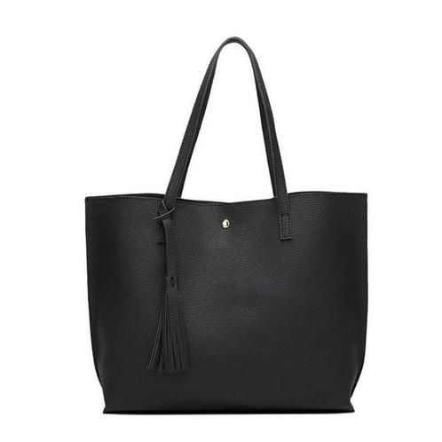 Ruime zwarte handtas voor dames - 36x11x30 cm - gouden sl..., Handtassen en Accessoires, Tassen | Schoudertassen, Nieuw, Ophalen of Verzenden