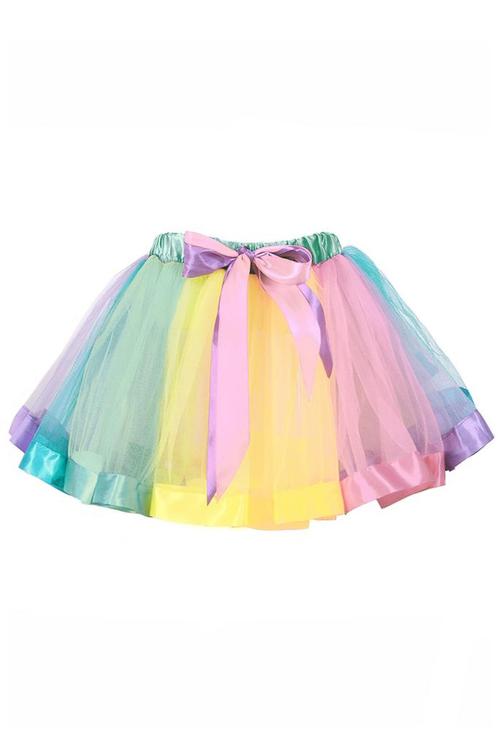 Tutu Pastel Regenboog Petticoat 68 74 80 86 92 98 Tule Rokje, Kinderen en Baby's, Carnavalskleding en Verkleedspullen, Meisje