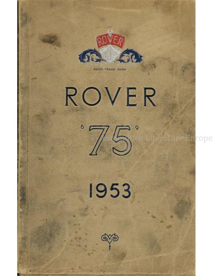 1953 ROVER 75 INSTRUCTIEBOEKJE, Auto diversen, Handleidingen en Instructieboekjes
