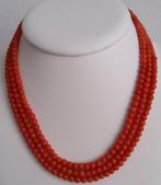 Ketting - 14 karaat Geel goud - Rode Koraal, Handtassen en Accessoires