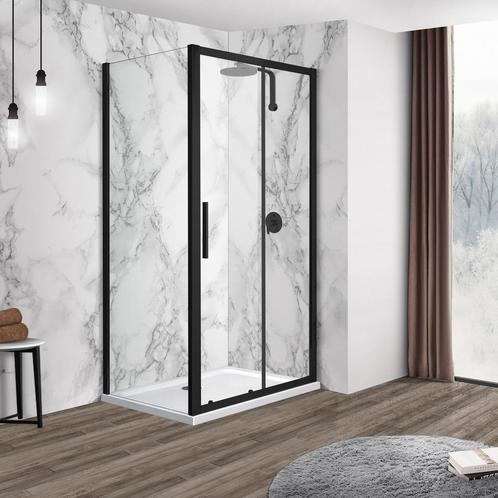 Florence Douchecabine Brescia 120×80cm Zwart, Huis en Inrichting, Badkamer | Badkamermeubels, Ophalen of Verzenden