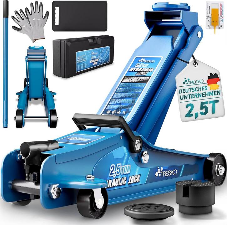 Autokrik - Garagekrik - Hydraulische krik - 2,5 Ton - Blauw, Doe-het-zelf en Bouw, Gereedschap | Overige machines, Verzenden
