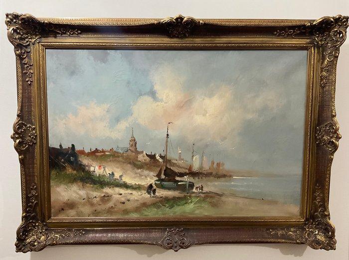 Gien Brouwer (1944-2023) - Strandgezicht, Antiek en Kunst, Kunst | Schilderijen | Klassiek