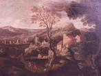 Scuola fiamminga (metà XVII) - Paesaggio con figure
