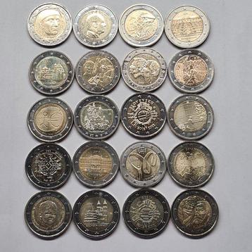Europa. 2 Euro 2005/2023 (20 monnaies)  (Zonder, Postzegels en Munten