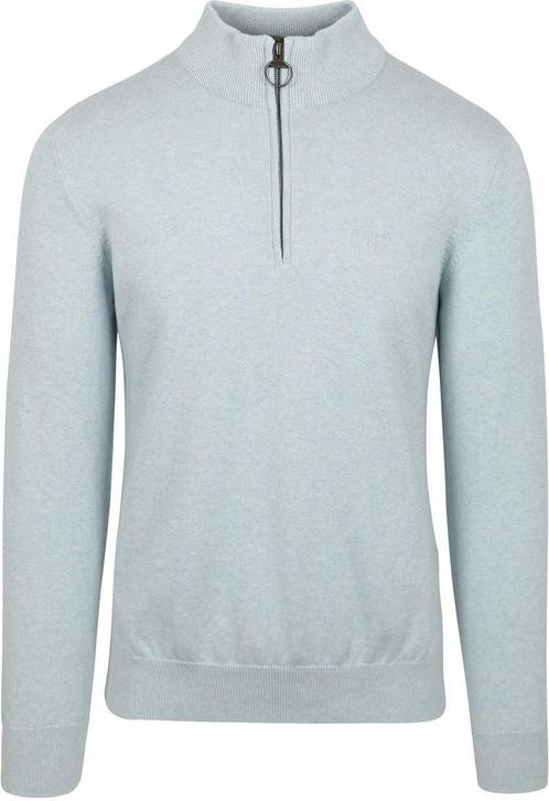 Barbour Half Zip Trui Lichtblauw maat Maat 48/50 (M) Heren, Vêtements | Hommes, Pulls & Vestes, Envoi