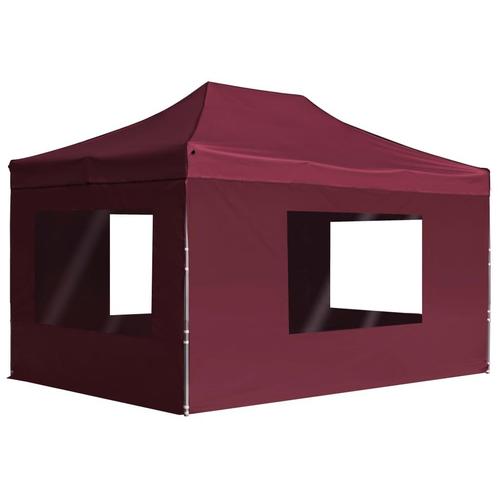 vidaXL Partytent inklapbaar met wanden 4,5x3 m aluminium, Tuin en Terras, Partytenten, Nieuw, Verzenden