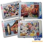 Partij 4x Ravensburger Puzzels | Legpuzzels 1000 Stukjes, Verzenden, 500 t/m 1500 stukjes, Gebruikt, Legpuzzel
