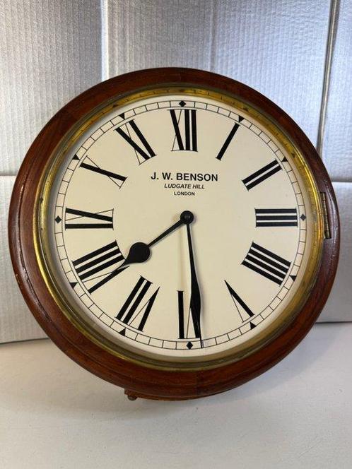 Horloge -  Style antique Bois, Laiton, Verre - 1980-1990,, Antiek en Kunst, Curiosa en Brocante
