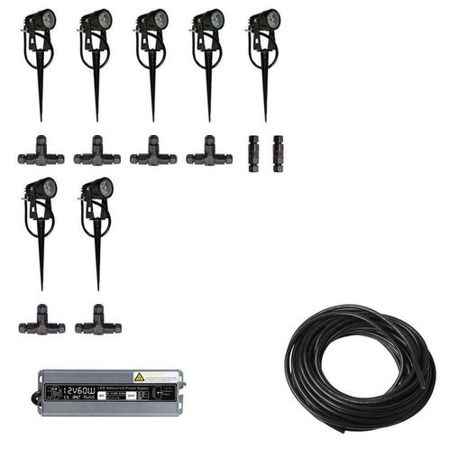 7x LED grond spot - 12V - 3 watt - complete set, Télécoms, Émetteurs & Récepteurs, Envoi