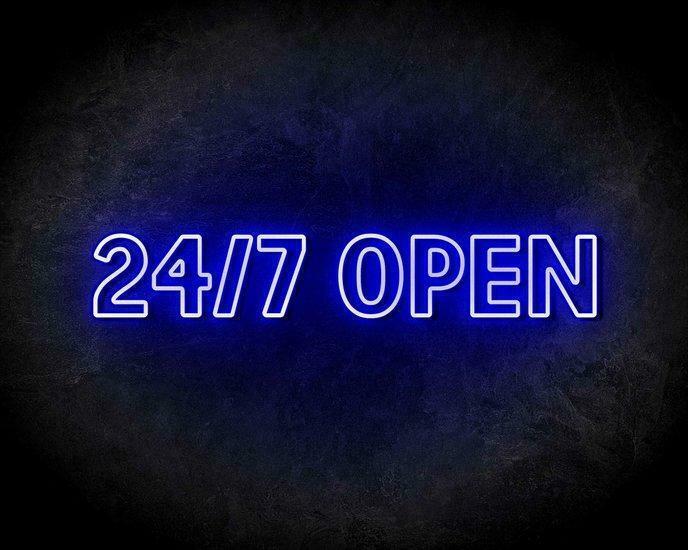 24/7 OPEN neon sign - LED neon reclame bord neon letters ..., Zakelijke goederen, Horeca | Overige, Verzenden