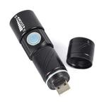 LED zaklamp oplaadbaar via USB - 9,5 cm, Verzenden, Nieuw