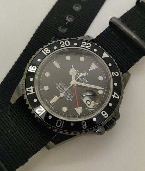 Rolex - “Pro-Hunter” GMT-Master ii DLC Limited Edition 16710, Handtassen en Accessoires, Horloges | Heren