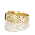 Zonder reserveprijs - ring - 18 karaats geelgoud saffier -, Nieuw