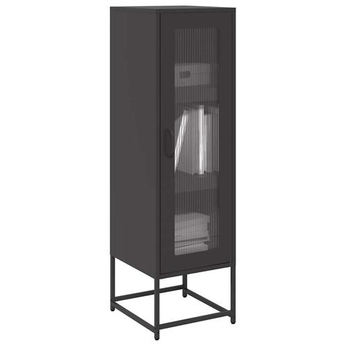 vidaXL Hoge kast 36x39x123 cm koudgewalst staal zwart, Huis en Inrichting, Kasten | Dressoirs, Nieuw, Verzenden