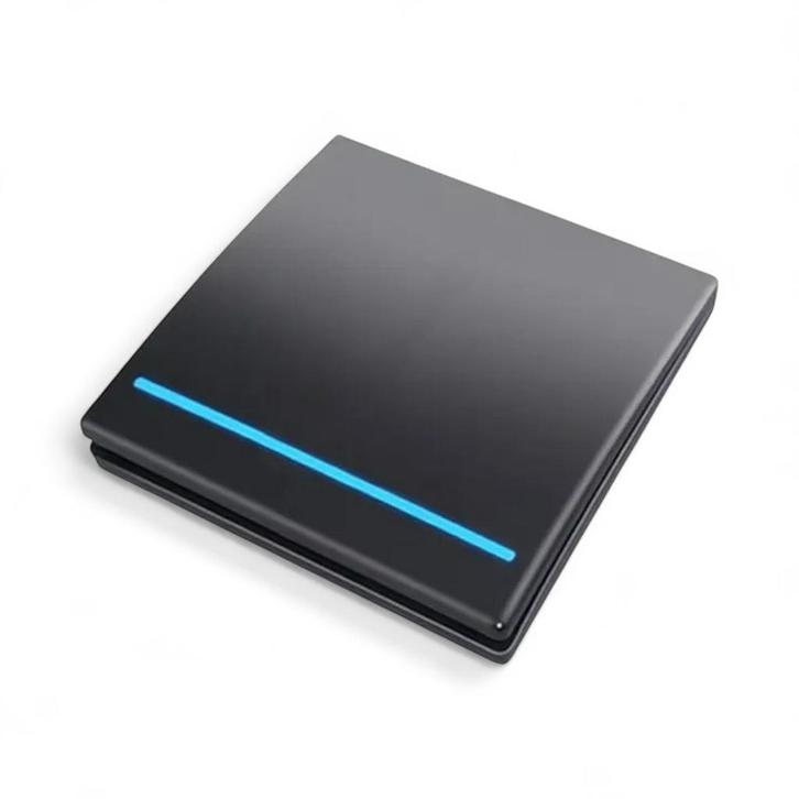 RF 433Mhz Slimme Draadloze Schakelaar Zwart (1-knop) - LOSSE, Huis en Inrichting, Woonaccessoires | Overige, Nieuw, Verzenden