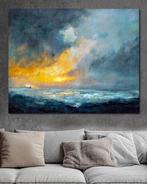 Chrystian Milanowski - The Sunset Sea - XL, Antiek en Kunst, Kunst | Schilderijen | Modern