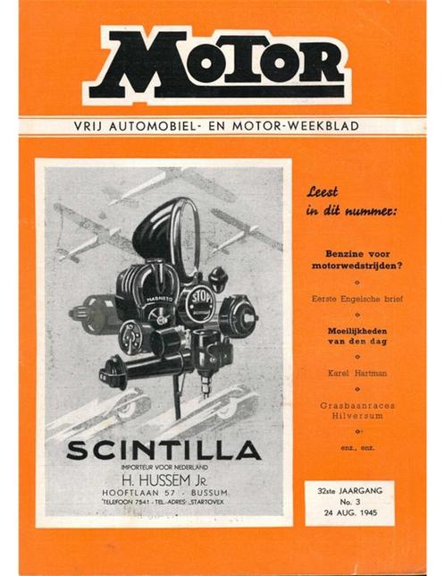 1945 MOTOR MAGAZINE 03 NEDERLANDS, Livres, Autos | Brochures & Magazines