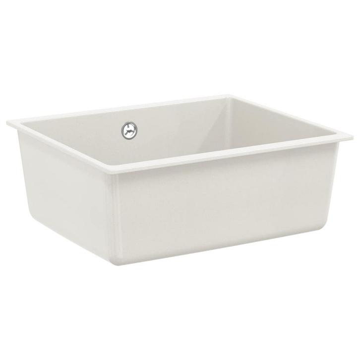 vidaXL Wasbak Wit 530 x 460 mm 80% Kwarts en 20% Hars, Huis en Inrichting, Keuken | Keukenelementen, Nieuw, Verzenden