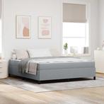 vidaXL Boxspring bed Lichtgrijs, Zwart 180 x 200 cm, Huis en Inrichting, Slaapkamer | Bedden, Verzenden, Nieuw