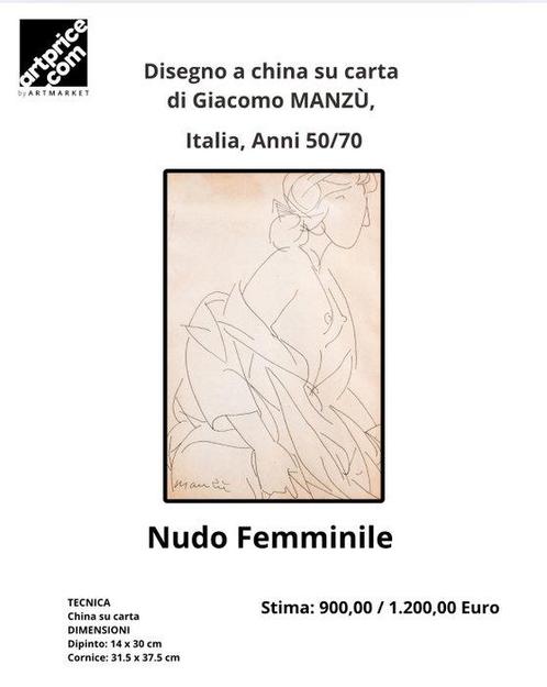 Giacomo Manzù, pseudonimo di Giacomo Manzoni (1908–1991) -, Antiek en Kunst, Kunst | Schilderijen | Klassiek