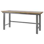 Werkbank grijs 200 cm met hardhouten blad - open model, Ophalen of Verzenden, Nieuw