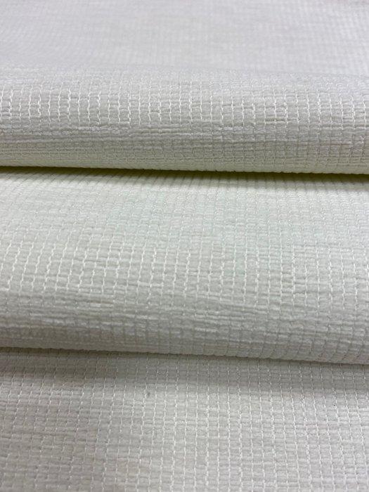 Stof met perzikkleur, ribstructuur, roomwit. - Meubelstof -, Antiek en Kunst, Antiek | Tapijten, Tafelkleden en Textiel