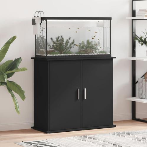 vidaXL Aquariumstandaard 81x36x73 cm bewerkt hout zwart, Dieren en Toebehoren, Vissen | Aquaria en Toebehoren, Nieuw, Verzenden