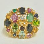 Zonder minimumprijs - Ring - 9 kt. Geel goud, Zilver -