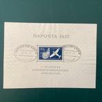 Danzig 1937 - Luchtpost blok met zeldzame plaatfout - Michel, Gestempeld