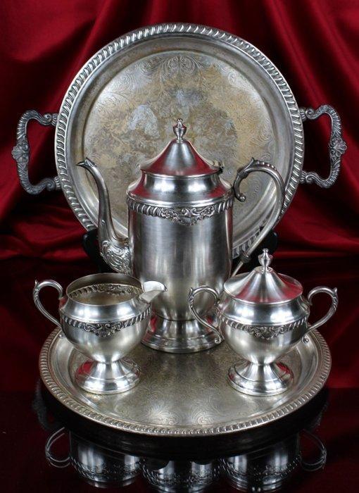 Theeservies (5) - Verzilverd, Antiek en Kunst, Antiek | Meubels | Tafels