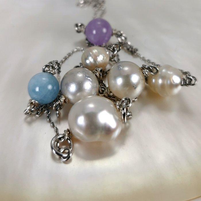 Zonder Minimumprijs - Halsketting Zilver Parel - Gemengde, Handtassen en Accessoires, Kettingen