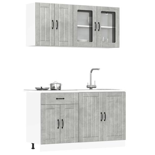 vidaXL 4-delige Keukenkastenset Lucca bewerkt hout, Huis en Inrichting, Kasten | Overige, Nieuw, Verzenden