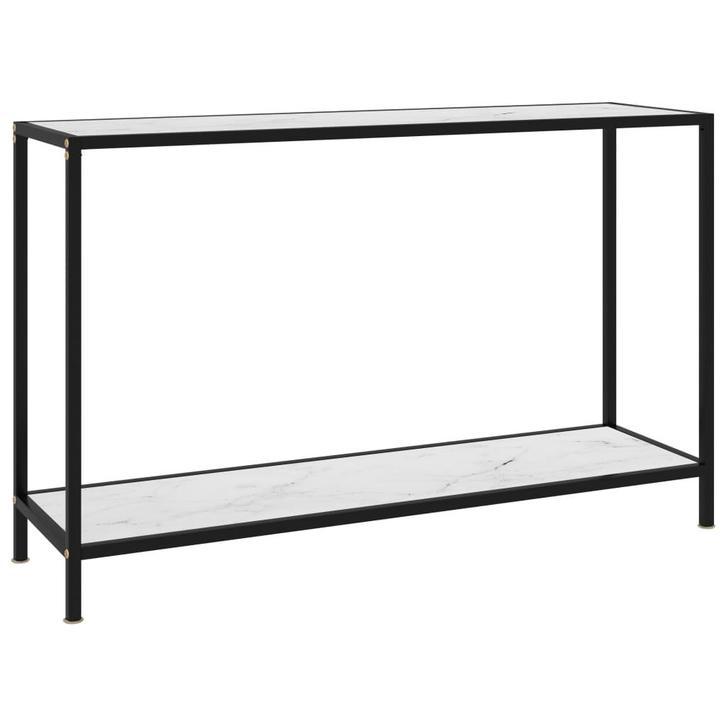 vidaXL Wandtafel 120x35x75 cm gehard glas wit, Huis en Inrichting, Tafels | Bijzettafels, Nieuw, Verzenden