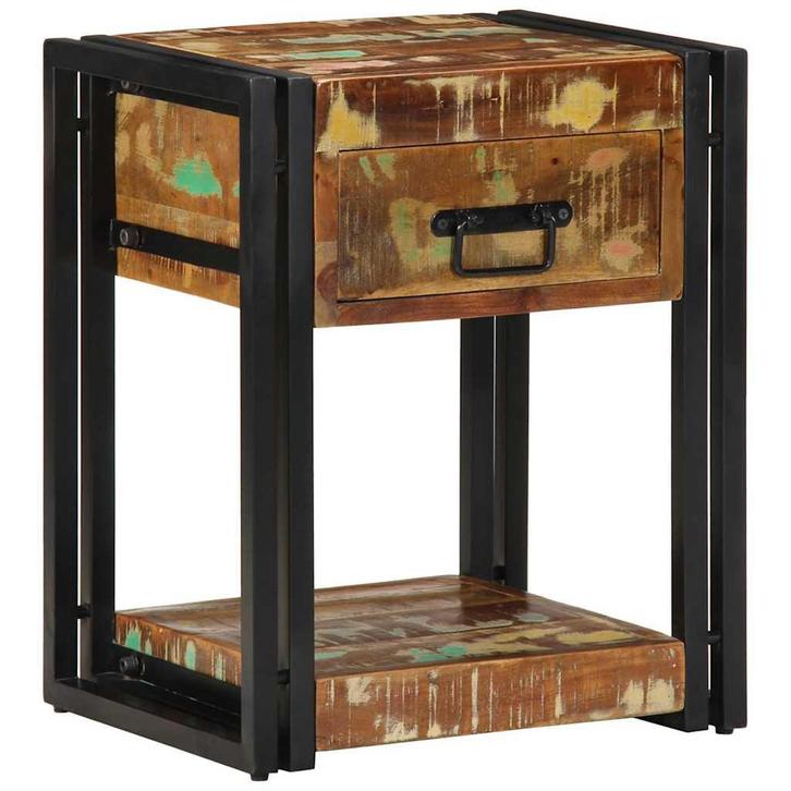 vidaXL Nachtkastje met lade 2 pcs Multikleur 40 x 35 x 50 cm, Huis en Inrichting, Slaapkamer | Nachtkastjes, Nieuw, Verzenden