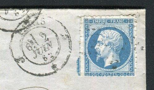 France 1862 - Superbe & Rare lettre de Paris pour St Etienne, Postzegels en Munten, Postzegels | Europa | Frankrijk