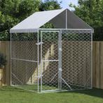 vidaXL Hondenkennel met dak 2x2x2,5 m gegalvaniseerd staal, Dieren en Toebehoren, Verzenden, Nieuw