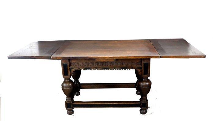 Tafel - Bolpoot tafel - Eik, Ebbenhout, Ebonised wood, Antiek en Kunst, Antiek | Overige Antiek