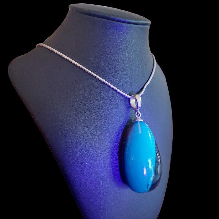 Zeldzaam ambre bleu de Sumatra. Verzamelstuk van zeer goede, Verzamelen, Mineralen en Fossielen