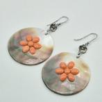 Corail rouge - Argent - Boucles doreilles - CORAIL, Verzamelen, Nieuw