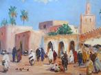 Retaux Bruno (1947) - Marché à Marrakech Maroc