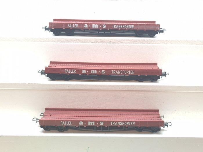 Faller H0 - 4541 - Modeltrein goederenwagon (3) - 3x AMS, Hobby en Vrije tijd, Modeltreinen | H0