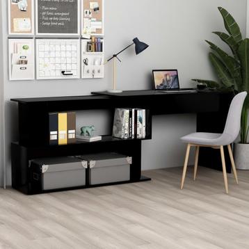 vidaXL Hoekbureau 200x50x76 cm bewerkt hout zwart