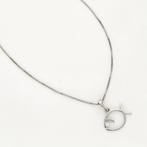 Ketting met hanger - 18 karaat Witgoud Diamant (Natuurlijk)