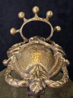 sculptuur, Coppia stemmi corone - 45 cm - Verguld brons, Antiek en Kunst