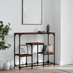 vidaXL Wandtafel 89,5x28x76 cm bewerkt hout gerookt, Huis en Inrichting, Tafels | Bijzettafels, Verzenden, Nieuw